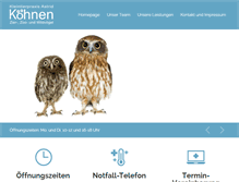Tablet Screenshot of kleintierpraxis-koehnen.de